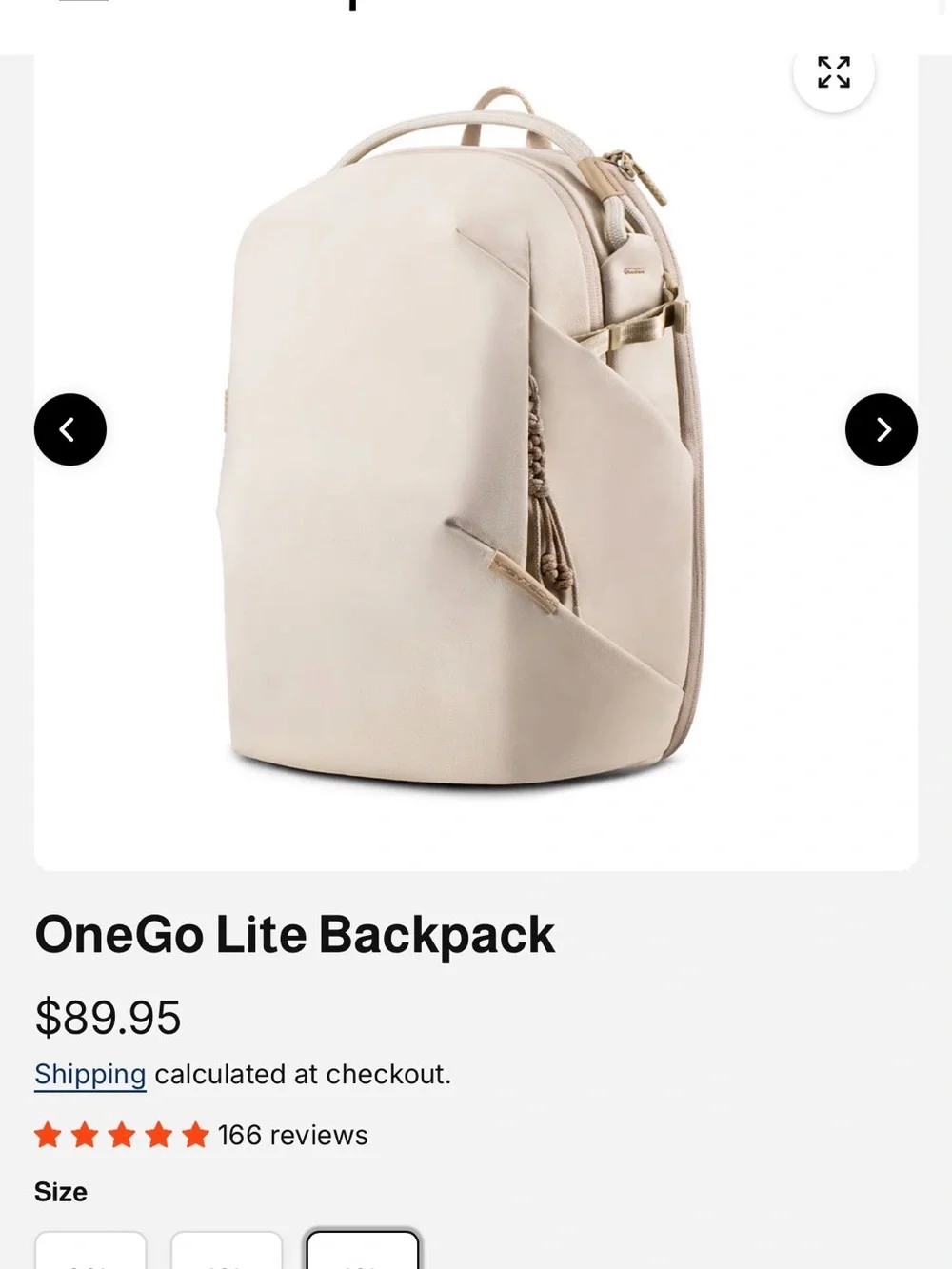 Everyday Cream Backpack with Sleek Minimal Design